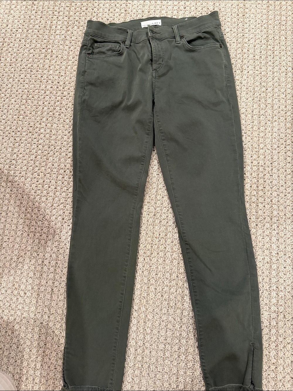 LOFT Olive Green Skinny Jeans